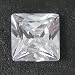 White Square Faceted Cubic Zirconia CZ Gem Stone 8mm