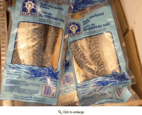 Seaprosalted, Pickeled Mackerel Fillets, Five 12oz. Pkgs