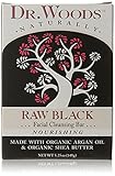 Dr. Woods Facial Cleansing Bar Soap with Organic Shea Butter, Raw Black, 5.25 Ounce