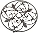 Round Scroll Leaves Wrought Iron Trivet