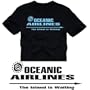 OCEANIC AIRLINES LOST T-SHIRT SCHWARZ/BLAU