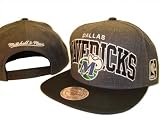 Dallas Mavericks Mavs Mitchell & Ness Vintage Retro Adjustable Snap Back Baseball Cap Hat Charcoal Grey