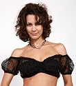 Trachten DIRNDLBLUSE B7072 schwarz Organza