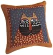 Laurel Burch 18-inch Dotted Cat Square Pillow