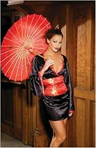 Japanese Doll! Costume Includes a Silky Satin Dress and Tapestry Sash (Parasol 9423 sold separate not included) Size Medium/Large in Black