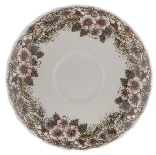 Churchill China Thanksgiving Turkey Multi Colors Tea Saucers, Set of 4