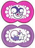 from MAM baby MAM night soothers 6+ months Pink - design may vary