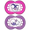 MAM night soothers 6+ months Pink - design may vary