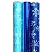 Best Wrapping Paper Glitter Christmas Holiday Gift Wrapping Rolls - 3 Pack