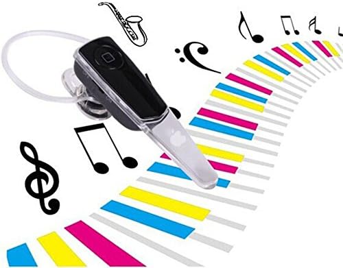 iCrown(TM) Aurora Series Bluetooth Wireless Stereo LED light Headset for Apple iPhone 4 4g 4S 5 5S 5C 6 and other bluetooth phone, Phone Portable Headset (.Black)