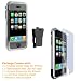 Apple iPhone PDA Accessory Bundle Kit - Transparent Smoke Crystal Snap On Cover Case with Belt Clip + Body Screen LCD Protector Film Guard with Bonus Cleaning Cloth By Bargaincell