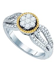 0.62CT-DIA FLOWER RING
