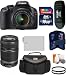 Canon EOS Rebel T2i Digital SLR Kit With Canon EF-S 18-55 IS + Canon 55-250mm IS Lens + Large Vidpro Multi-Lens Case (Black) + Transcend 16 GB Class 10 SDHC Card + Zeikos ZE-SDR-5 Card Reader + LP-E8 High Capacity Lithium-Ion Battery Pack + 2 Zeikos 58mm UV Filter + Memory Card Storage Wallet + Digital Camera Cleaning Kit
