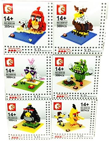 New Angry Birds Movie 2016 Party Supplies Toys Red Chuck Bomb Matilda Mighty Eagle Leonard the Pigs Diy Plush Figures Nanoblocks 6 Sets Mini Micro Nano Building Blocks Gift with Original Box