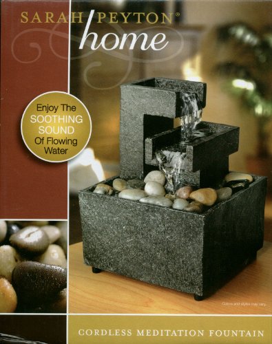 Sarah Peyton Home - Cordless Meditation Fountain - Cut Stone Waterfall