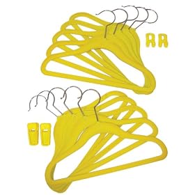 Joy Mangano Huggable Hangers Combo Pack Yellow