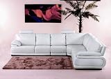 4 pcs Sectional Italian Leather Sofa Set, Item#MILANO, WHITE