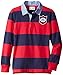 The Children's Place Big Boys' Stripe Rugby Top with Chest Graphic