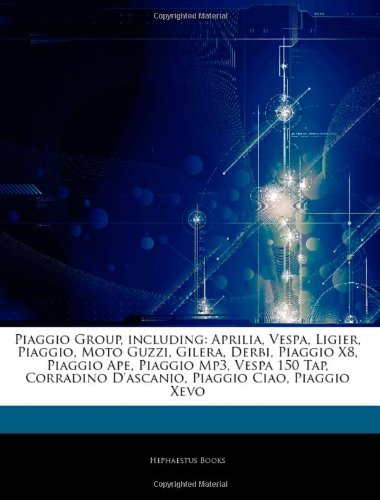 Articles on Piaggio Group, Including: Aprilia, Vespa, Ligier, Piaggio, Moto Guzzi, Gilera, Derbi, Piaggio X8, Piaggio Ape, Piaggio MP3, Vespa 150 Tap,