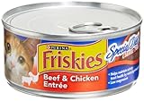 Friskies Cat Food Classic Pate, Special Diet Beef and Chicken Entree, 5.5-Ounce Cans (Pack of 24)