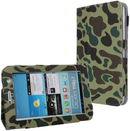 W-RainBow Newest Arrival Animal Camouflage Pattern Series Military Uniform Folio Diary Stand Leather Protective Case for Samsung Galaxy Tab 2 7.0-inch P3100/P3110/P3113/P6200(Random Gift 1 Piece Car Sticker)