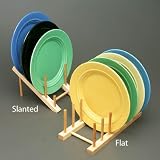 Wood Plate Rack - Flat (Natural Wood) (5H x 6W x 13D)