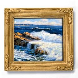 Kennebunkport, Maine 1929 - Gold Frame Magnet with pop-out easel (2-3/4" x 2-1/2")