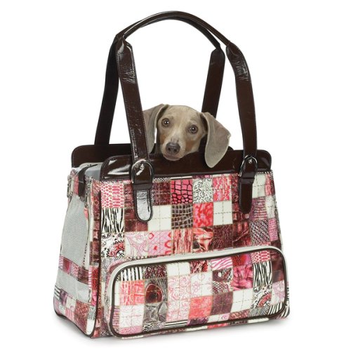 Zack & Zoey Pink Patchwork Small Pet Carrier