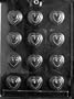 BEADED HEARTS Valentine Candy Mold chocolate