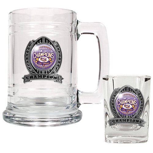 lsu tigers 2008 national champions boilermaker set from great american  more detail click!