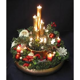 Christmas Santa Lighted Centerpiece