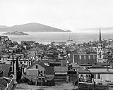 Alcatraz Island in San Francisco Bay, circa 1890 , 20x16