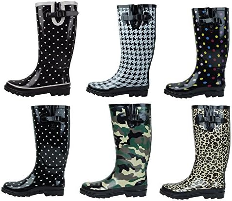New Sunville Brand Women's Rubber Rain Boots Multiple Styles Available