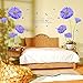 Woooow DIY Blue flowers Removable Mural PVC Wall Art Decal Sticker