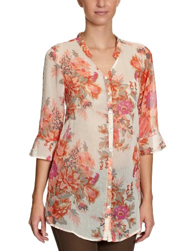 VERO MODA Damen Bluse 10069863, Gr. 42 (XL), Rot (FIESTA) Preisvergleich