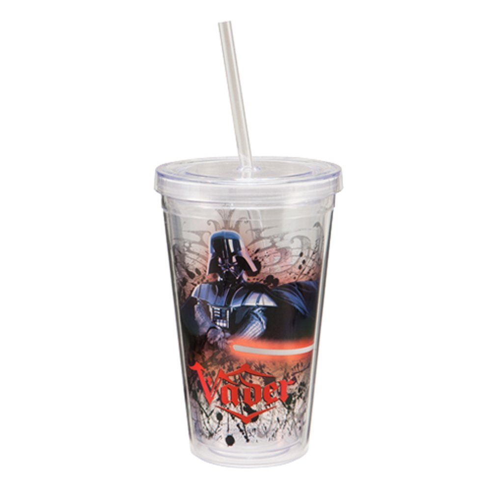 Darth Vader 18-Ounce Acrylic Travel Cup with Lid and Straw