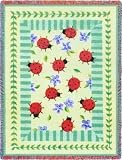 Lady Bug Garden Throw - 70 x 54 Blanket/Throw