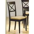 Set Of 4 Chairs In A Rich Cappuccino Finish 