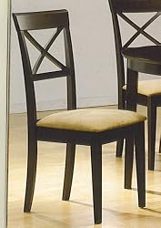 Set Of 4 Chairs In A Rich Cappuccino Finish "new"