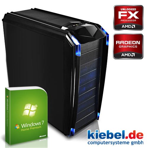 Produkt-Bild: KCS Gamer-PC [184123G2] - AMD FX 4100 4x 3600 MHz Bulldozer (Turbo bis 3800 MHz) | 8GB DDR3-1333 | 500 GB SATA3 Festplatte | AMD Radeon HD7770 1024MB GDDR5 HDMI + DVI (DirectX11 + Bluray3D) | ASUS M5A78L LE | DVD-RW | 6-Kanal-Sound | GigabitLAN | 550W | Modding Geh&auml;use | Microsoft Windows 7 Home Premium 64-Bit