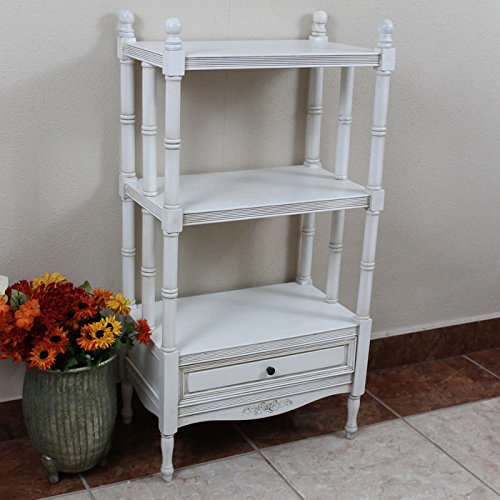 Windsor Bookshelf in Antique White Finish