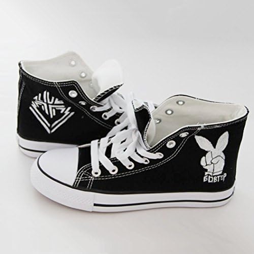 BIGBANG GD&amp;TOP Unisex Canvas Shoes Hand-painted Laceup Footwear (9 B(M)  US)
