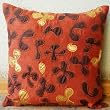 Rust Fiesta - Throw Pillow Covers - Leather Suede Pillow Cover with Applique