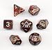 Polyhedral 7-Die Scarab Dice Set - Blue Blood with Gold