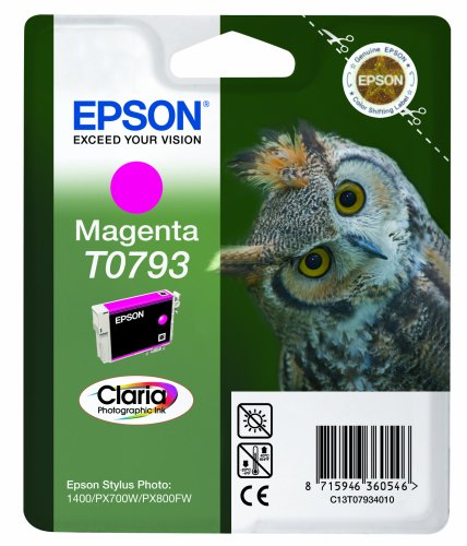 Epson Original T0793  Magenta Ink cartrdge for Stylus Photo 1400 (Owl)