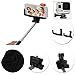 Selfie Stick -Professional 2-in-1 Bluetooth Wireless Extendable Self-Portrait Monopod with Adjustable Grip. Comes with Gopro and Camera Adapters, Perfect for GoPro 1,2 3,4 Brand change to:Francois et Mimi
