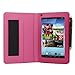 Evecase SlimBook Leather HandStrap Folio Stand Case Cover for Hisense Sero 7 LT (Lite) - 7' Android Tablet - Hot Pink