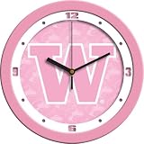 Washington Huskies NCAA Wall Clock (Pink)