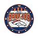 Denver Broncos 12 Inch Art Glass Clock