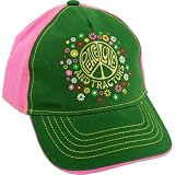 John Deere "Peace, Love & Tractors" Pink Youth Baseball Cap Hat S/M-L/XL